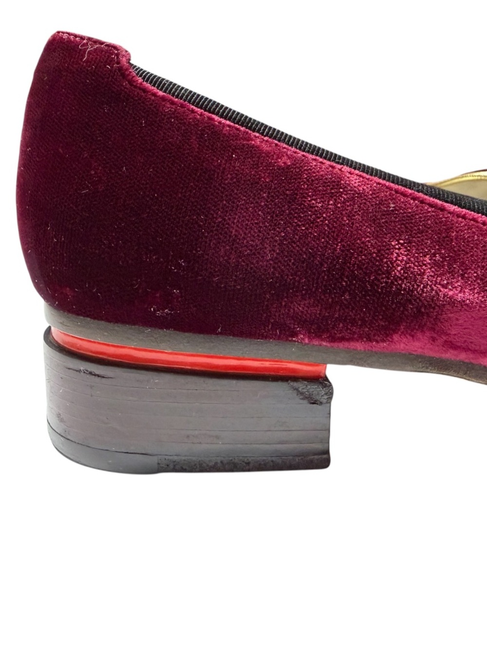 Jason Wu “Little Emperor” Burgundy Red Velvet Platform Loafers Embroidered 38 - Picture 5 of 8